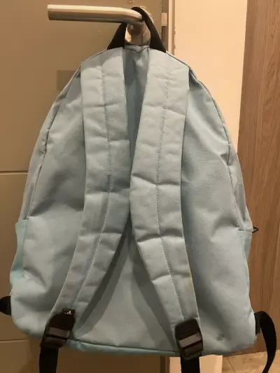 Mochila Adidas celeste con logo frontal - miniatura 2