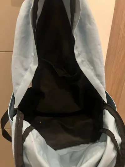 Mochila Adidas celeste con logo frontal - miniatura 3