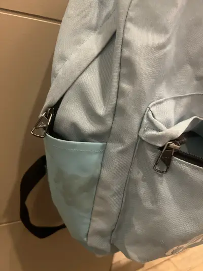 Mochila Adidas celeste con logo frontal - miniatura 5