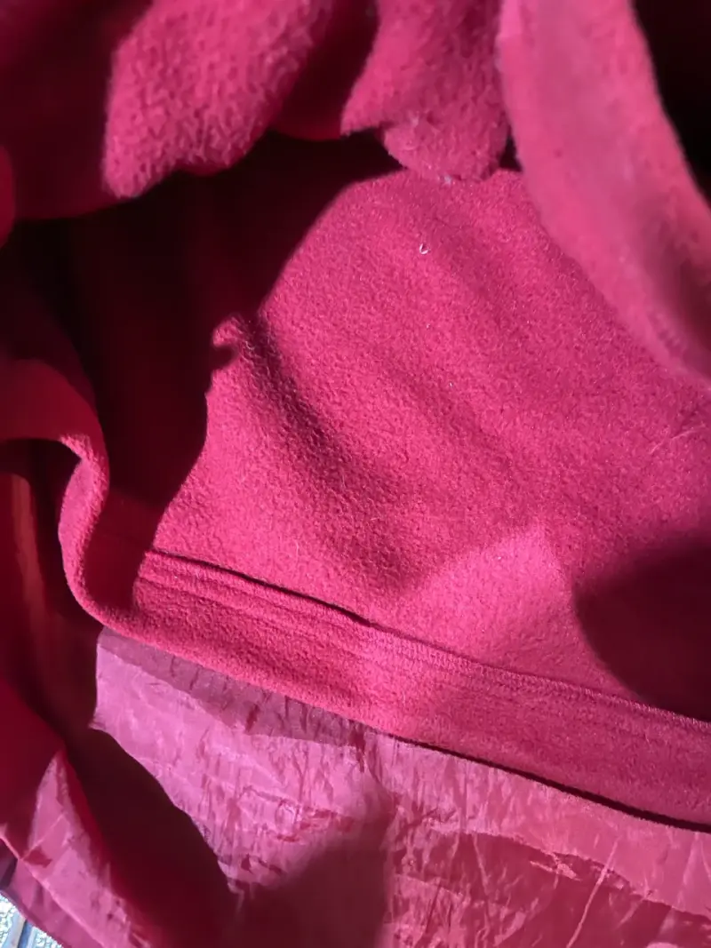 Chaqueta impermeable roja con capucha mujer XL - 3