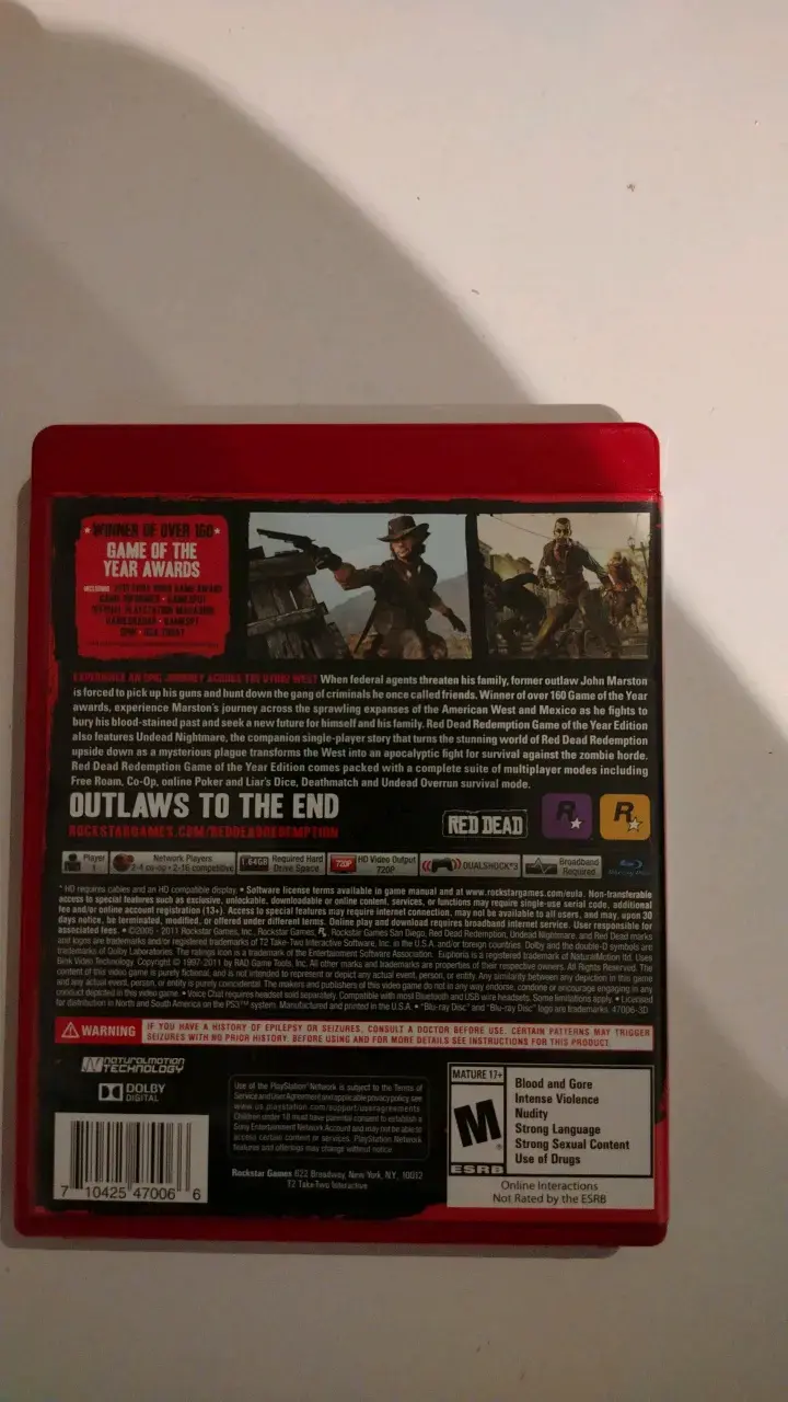 Red Dead Redemption PS3 Edición Juego del Año - 2