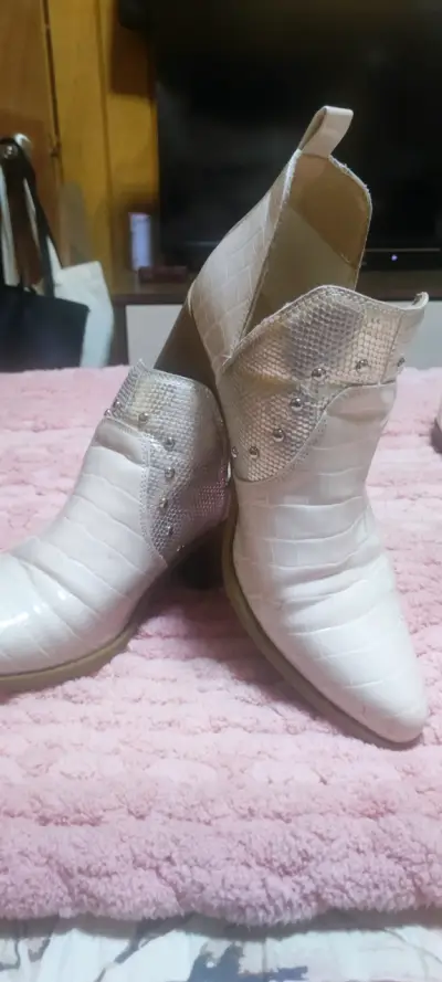 Botines vaqueros blancos - miniatura 3