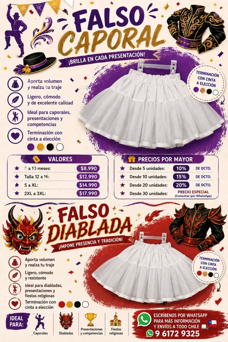 Falso para Fiestas Patrias con cinta a elección - 3