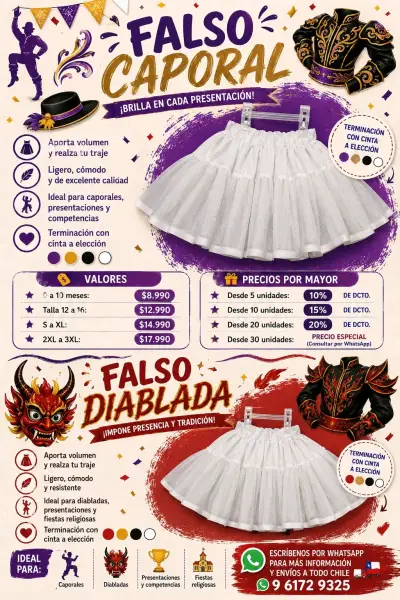 Falso para Fiestas Patrias con cinta a elección - miniatura 3
