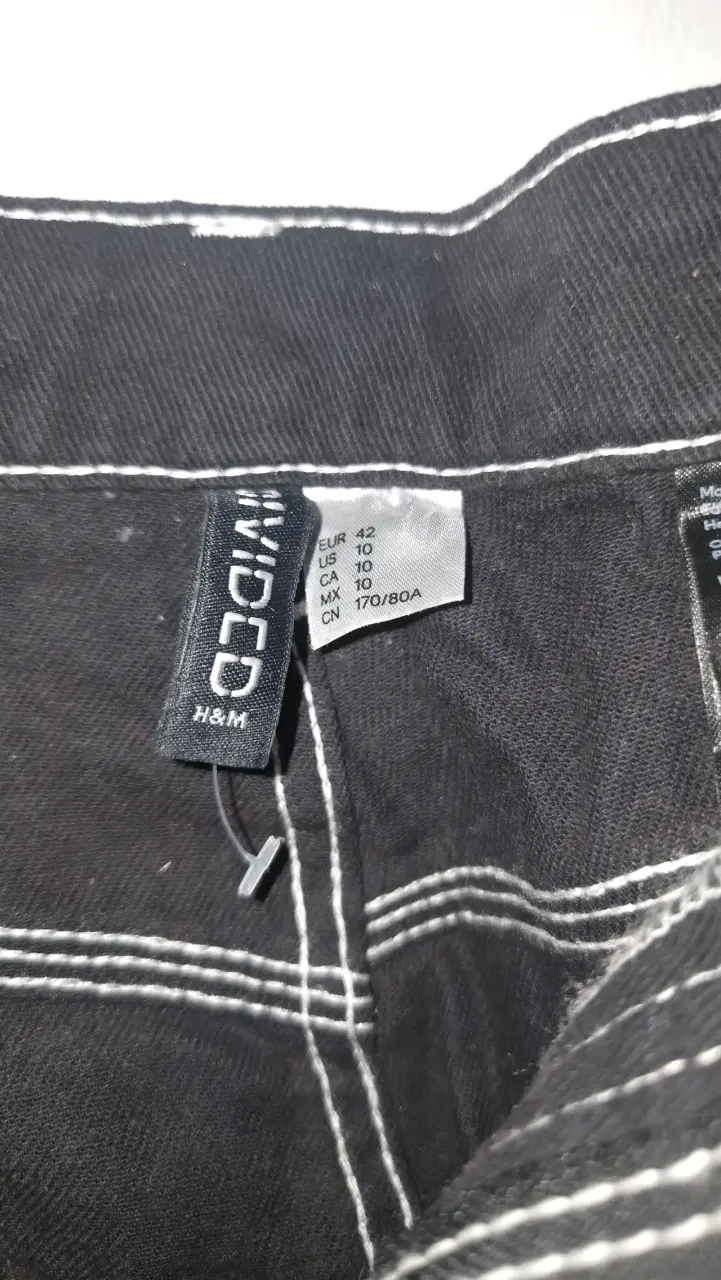 Pantalones cargo negros H&M 42 - 2