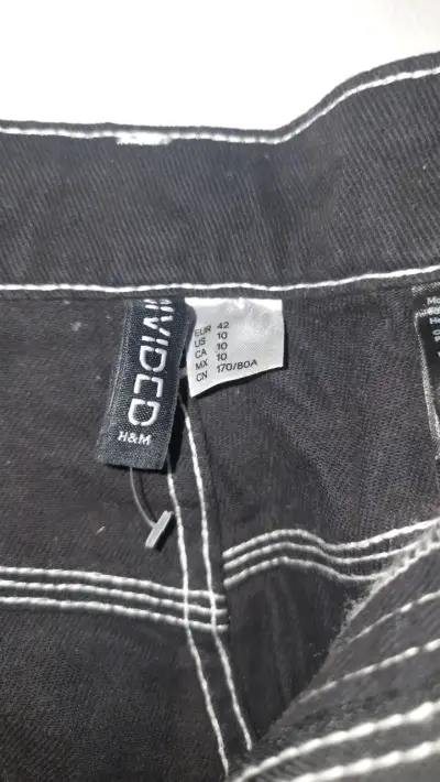 Pantalones cargo negros H&M 42 - miniatura 2