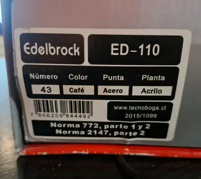 Zapatos de seguridad Edelbrock ED-110 talla 43 - miniatura 3