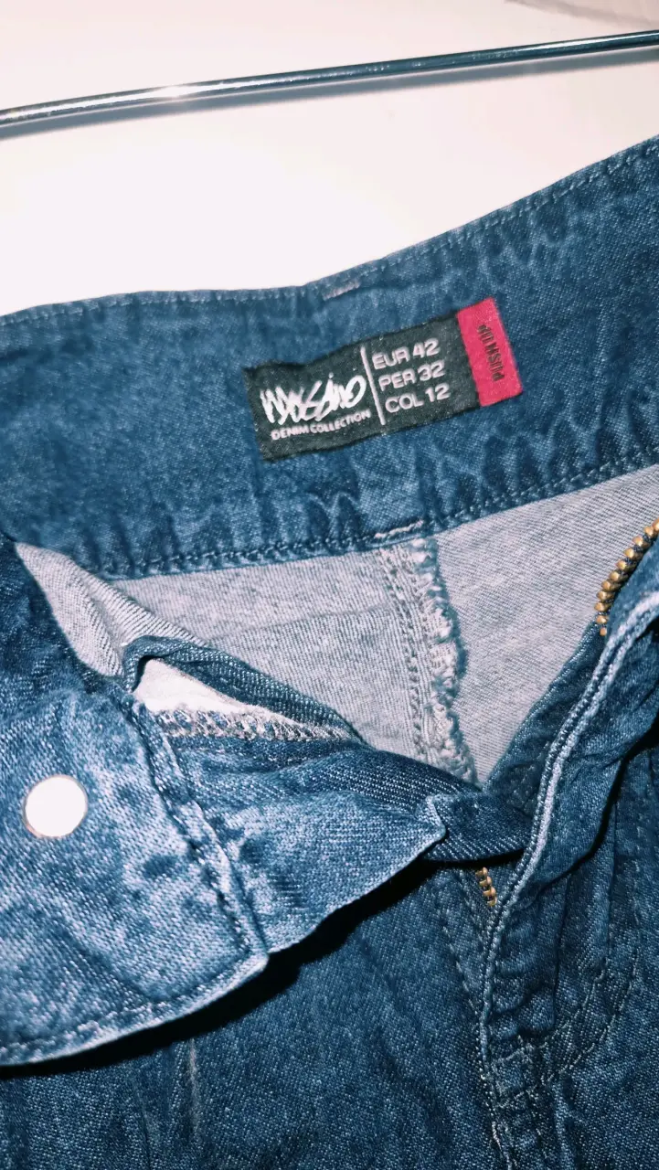 Falda short de mezclilla azul talla 42 - 3
