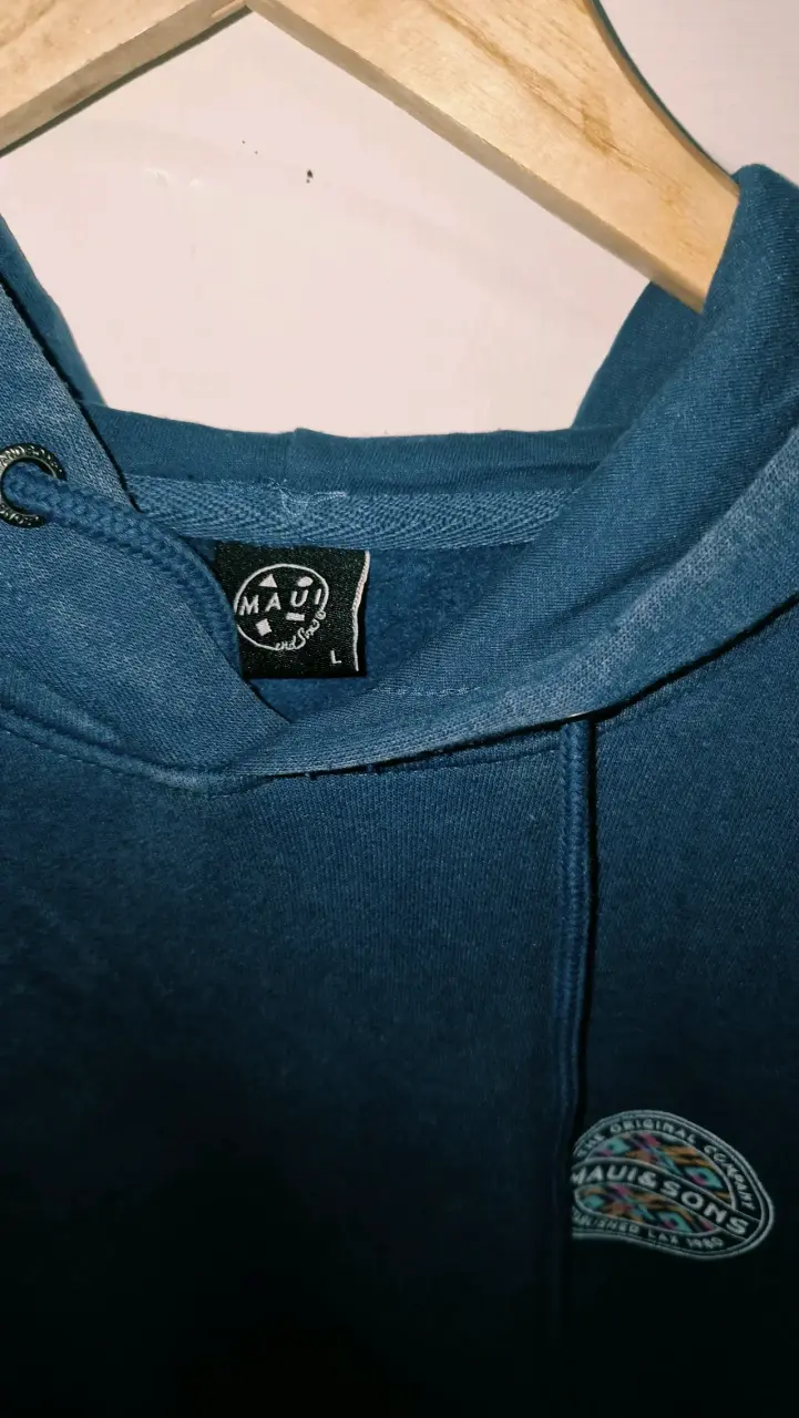 Polerón con capucha azul Maui & Sons L - 2