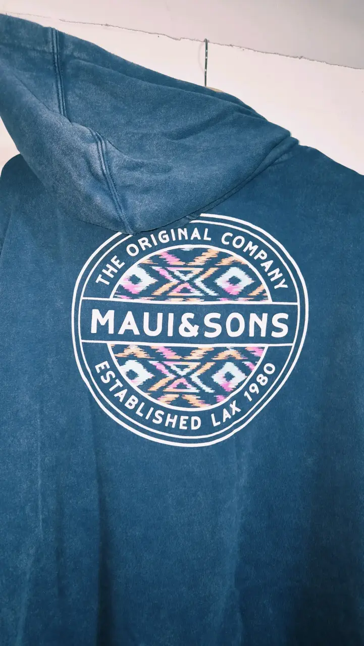 Polerón con capucha azul Maui & Sons L - 3