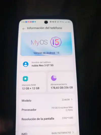 Smartphone Nubia Neo 3 GT 5G con 12GB RAM y 256GB - miniatura 2
