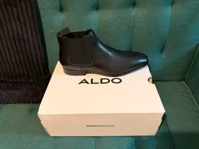 Botines Chelsea de cuero negro Aldo - miniatura 1