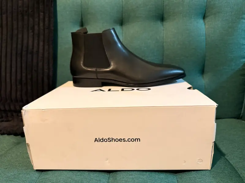 Botines Chelsea de cuero negro Aldo - 4