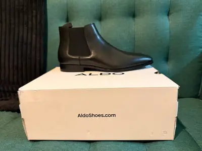 Botines Chelsea de cuero negro Aldo - miniatura 4