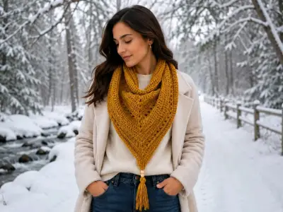 Cuellos tejidos a crochet con lana antialergica - miniatura 1