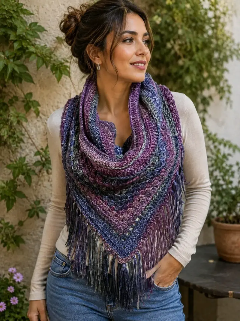 Cuellos tejidos a crochet con lana antialergica - 4