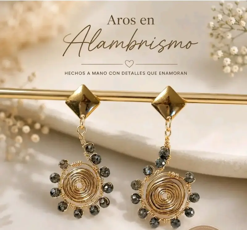 Aros de Alambre Hechos a Mano con Detalles