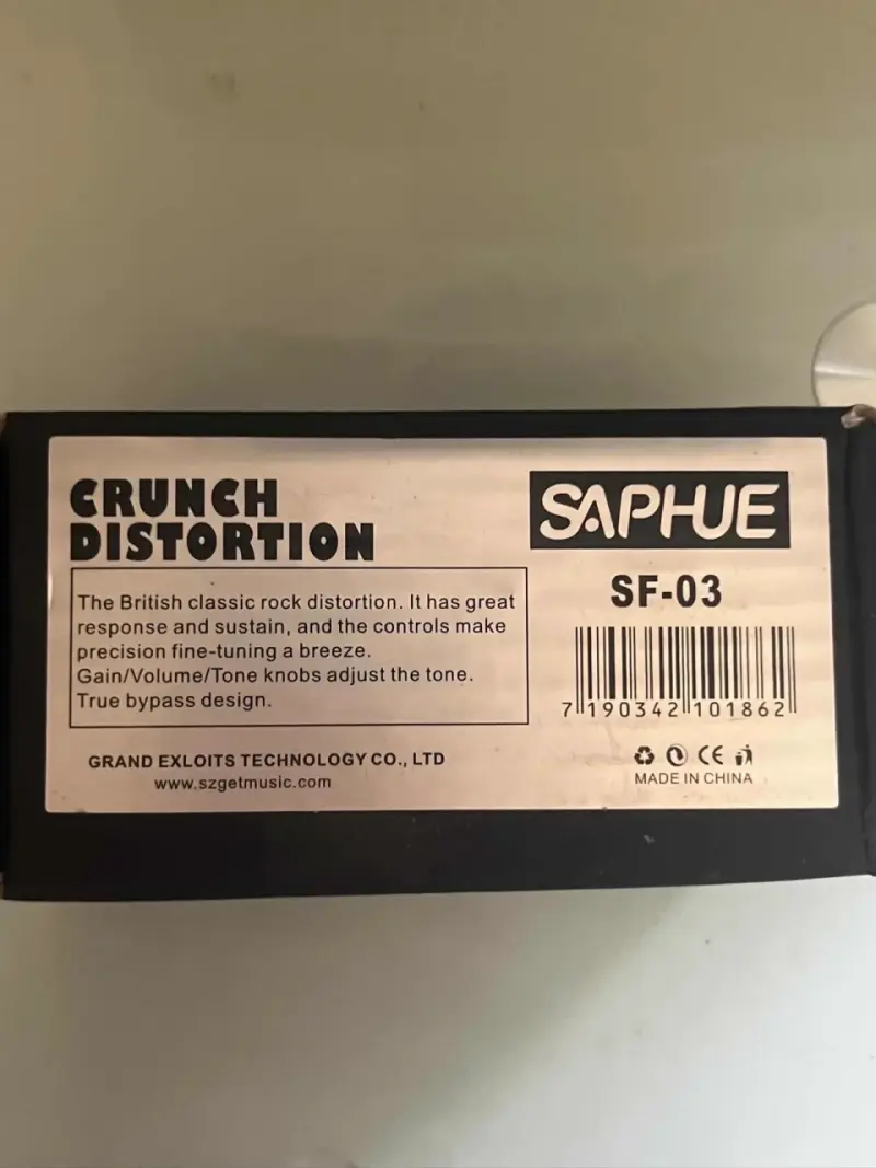 Pedal de Efectos Saphue Crunch Distortion - 2