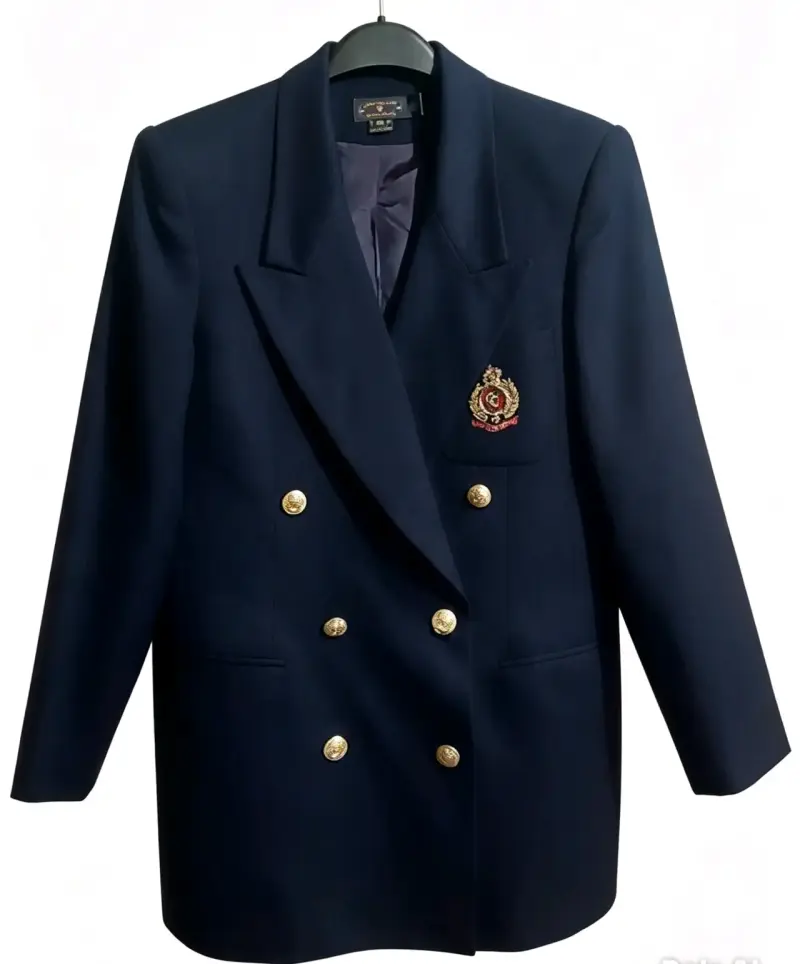 Blazer azul marino con botones dorados - 1