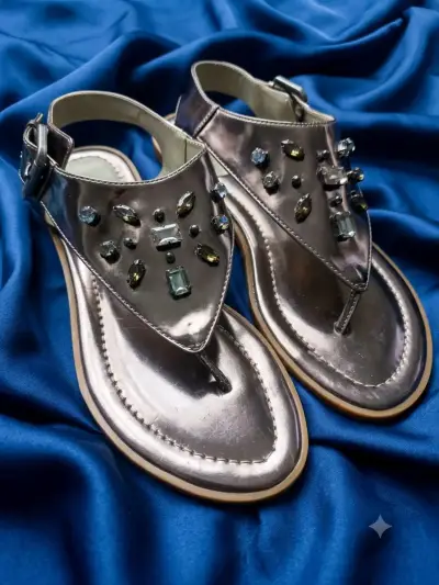 Sandalias de mujer con pedrería metálicas TAHARI - miniatura 1
