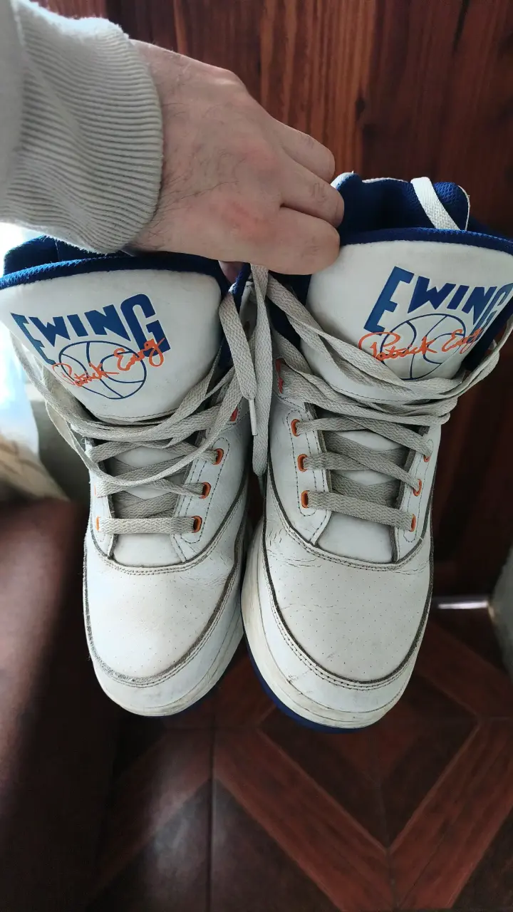 Zapatillas Patric Ewing blancas y azules - 1