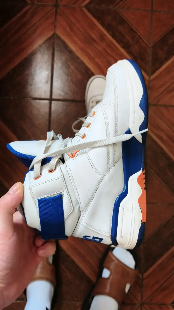 Zapatillas Patric Ewing blancas y azules - 5