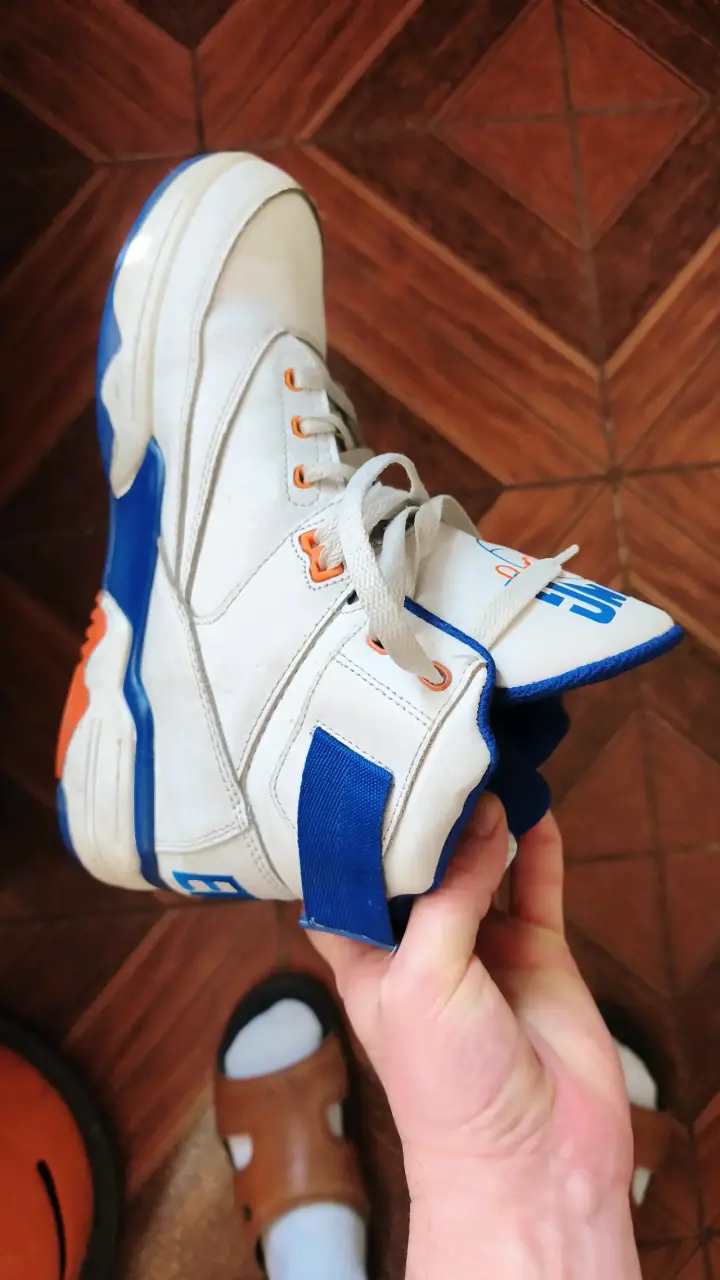 Zapatillas Patric Ewing blancas y azules - 6