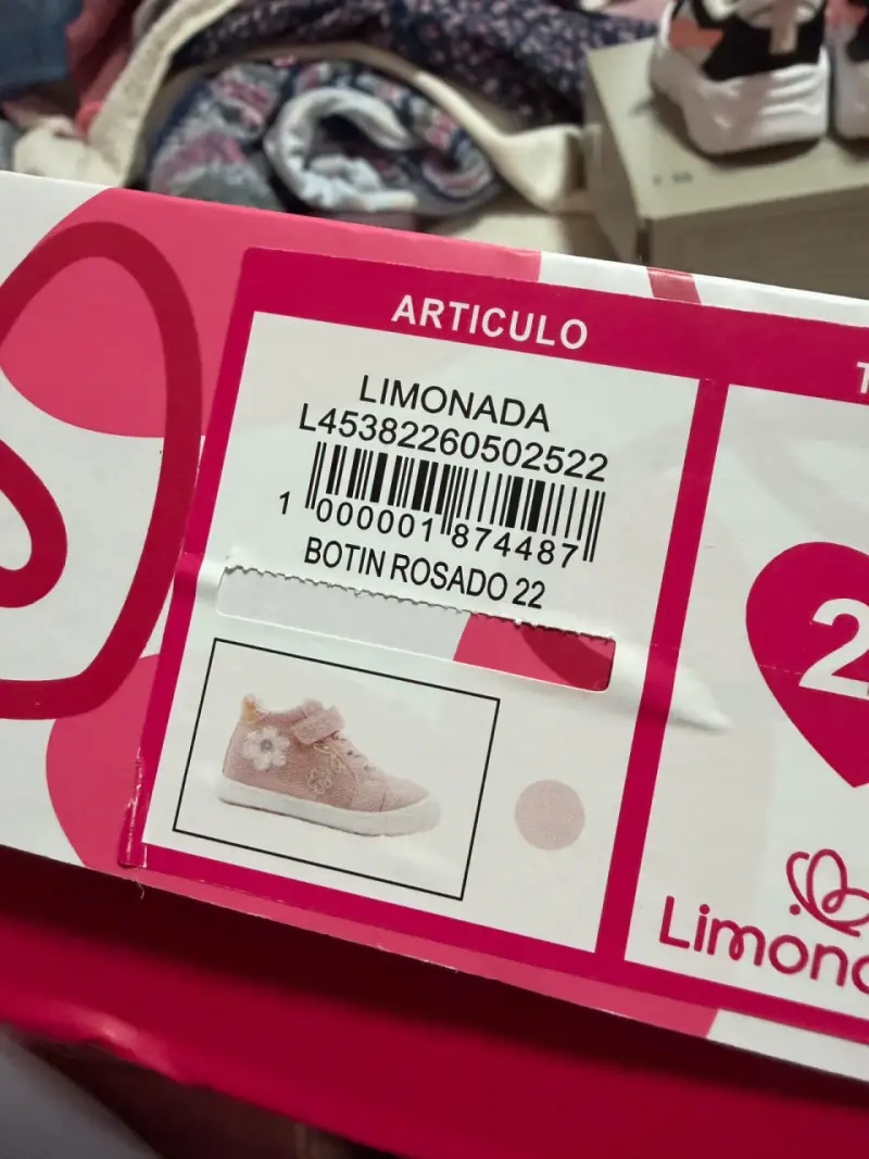 Botines rosados para niña Limonada talla 22 - 2