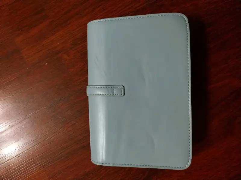 Cartera de mano celeste con correas desmontable - 5