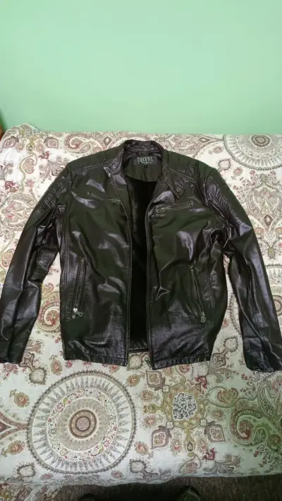 Chaqueta 100% cuero café para hombre Todopiel - miniatura 1