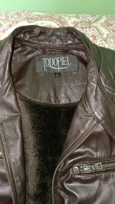 Chaqueta 100% cuero café para hombre Todopiel - miniatura 3