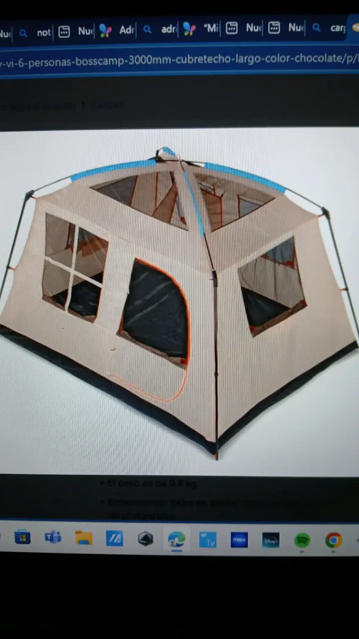 Carpa para 6 personas con avance y ventilación - 3
