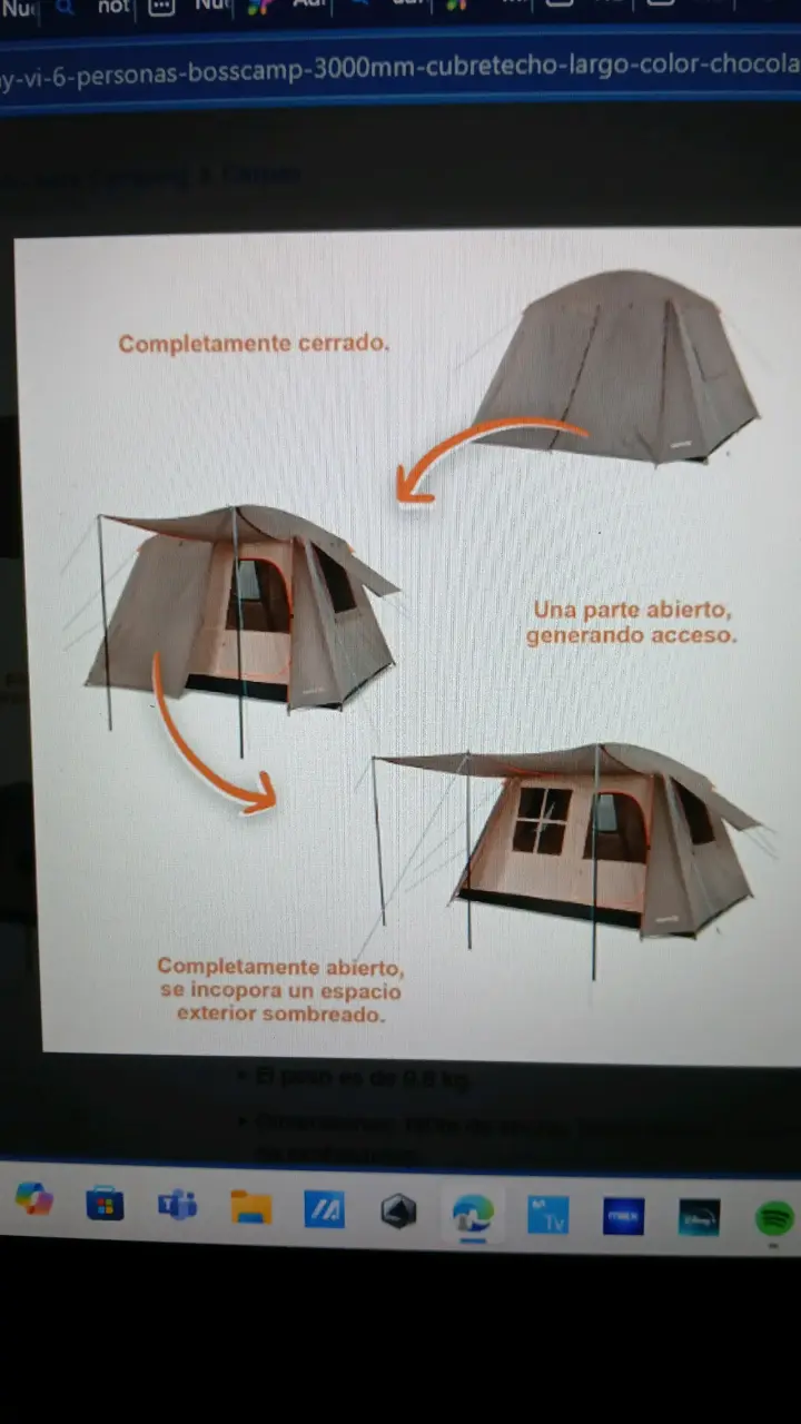 Carpa para 6 personas con avance y ventilación - 4