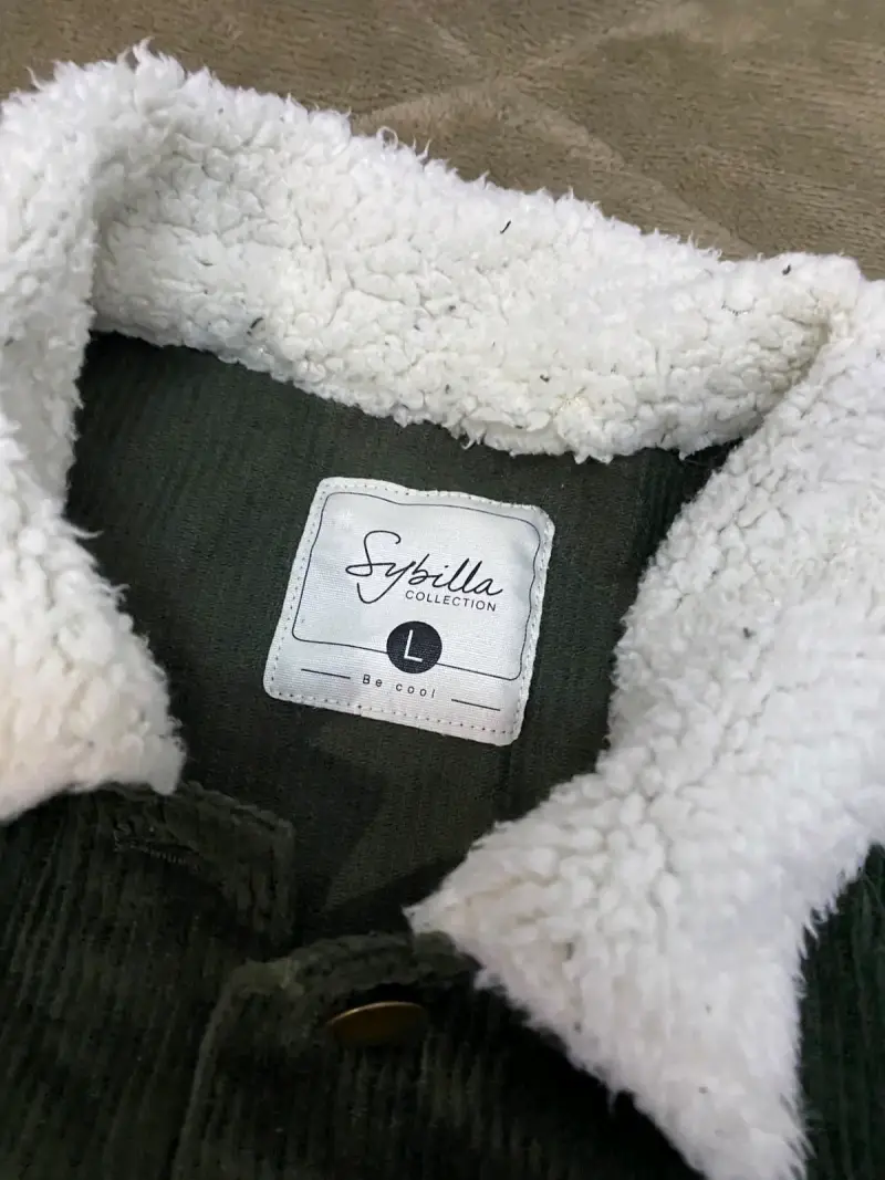 Chaqueta de pana verde con forro de lana Sybilla - 2