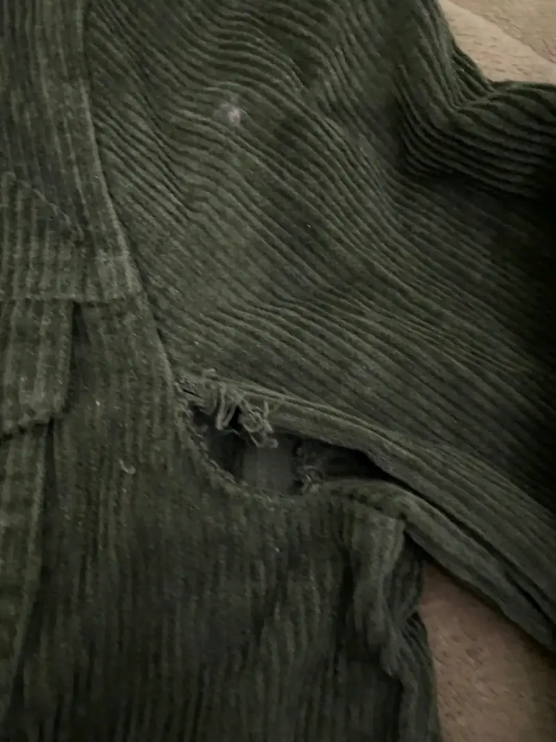 Chaqueta de pana verde con forro de lana Sybilla - 3