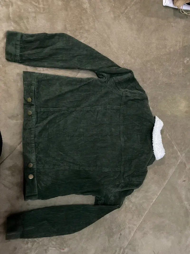 Chaqueta de pana verde con forro de lana Sybilla - 4
