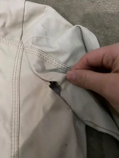 Chaqueta de cuero sintético beige Blivener para mujer - miniatura 3
