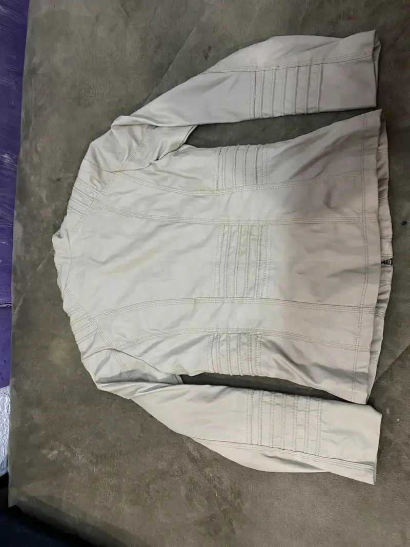 Chaqueta de cuero sintético beige Blivener para mujer - 4
