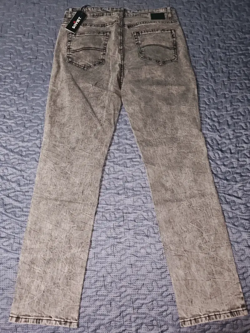 Jeans gris Soviet Slim Fit para hombre - 3