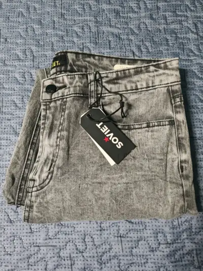 Jeans gris Soviet Slim Fit para hombre - miniatura 5