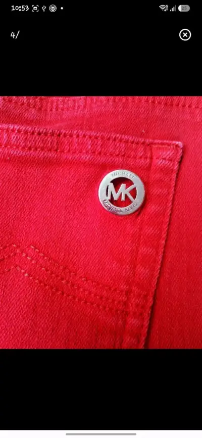 Jeans rojos Michael Kors para mujer - miniatura 4
