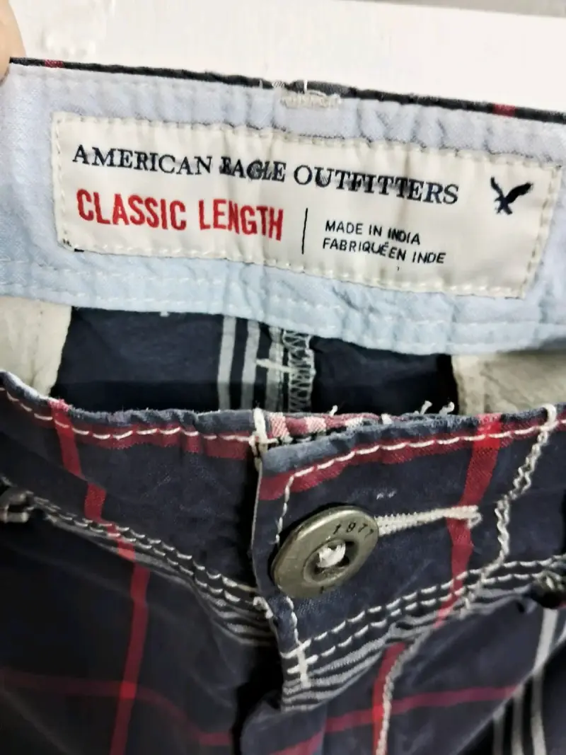 Shorts de cuadros American Eagle para hombre - 4