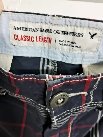 Shorts de cuadros American Eagle para hombre - miniatura 4