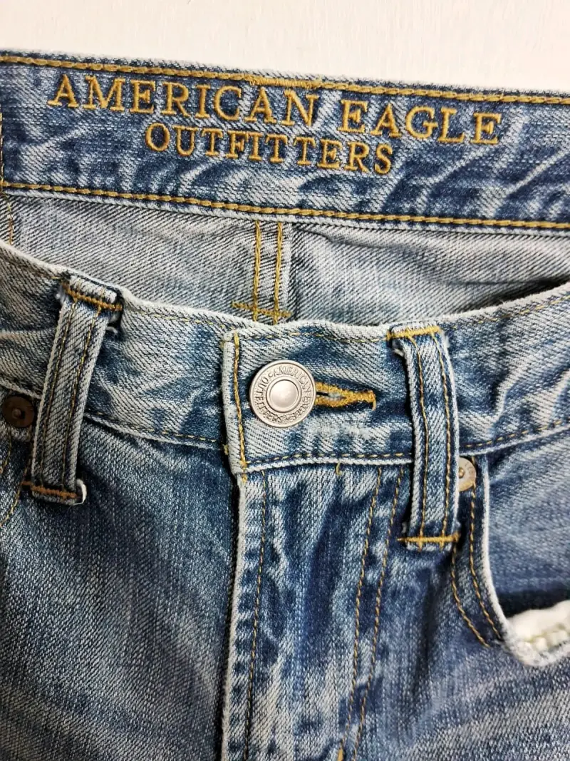 Jeans American Eagle Slim Straight azul - 3