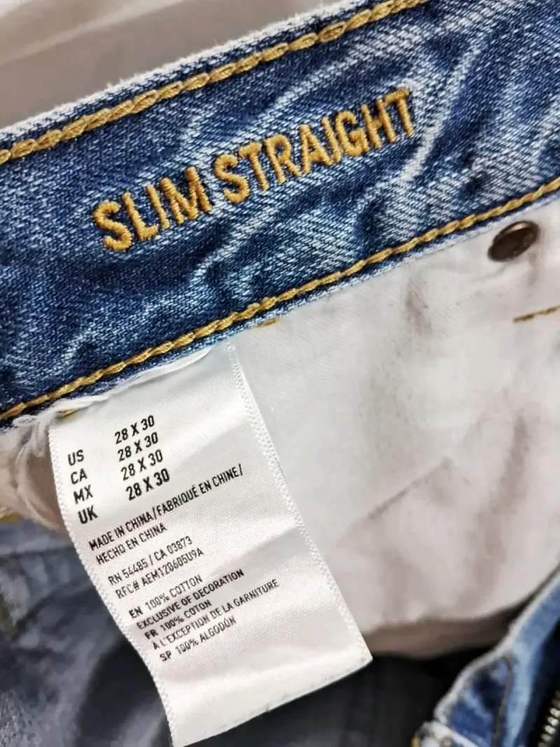 Jeans American Eagle Slim Straight azul - 4