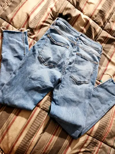 Jeans T38 azul claro Zara para mujer - miniatura 3