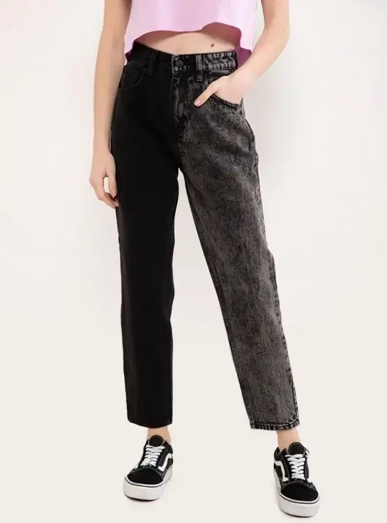 Mom Jeans bicolor