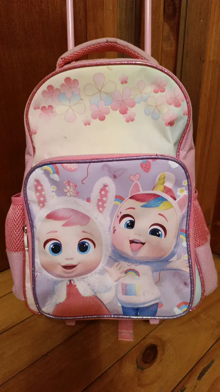 Mochila infantil con ruedas diseño animado