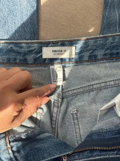 Jeans rasgados azul Forever 21 para mujer - miniatura 3