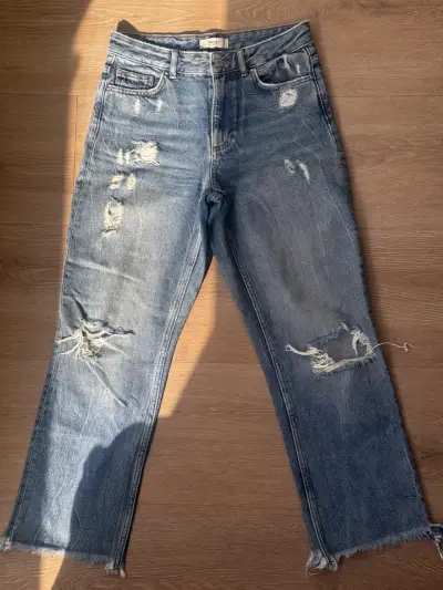 Jeans rasgados azul Forever 21 para mujer - miniatura 4